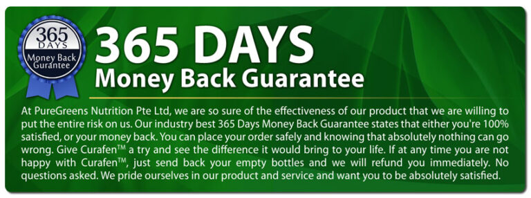 Curafen Money back guarantee