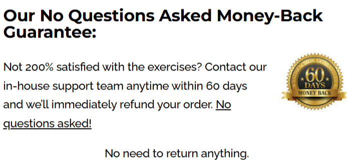 The Blood Pressure Program guaranatee label