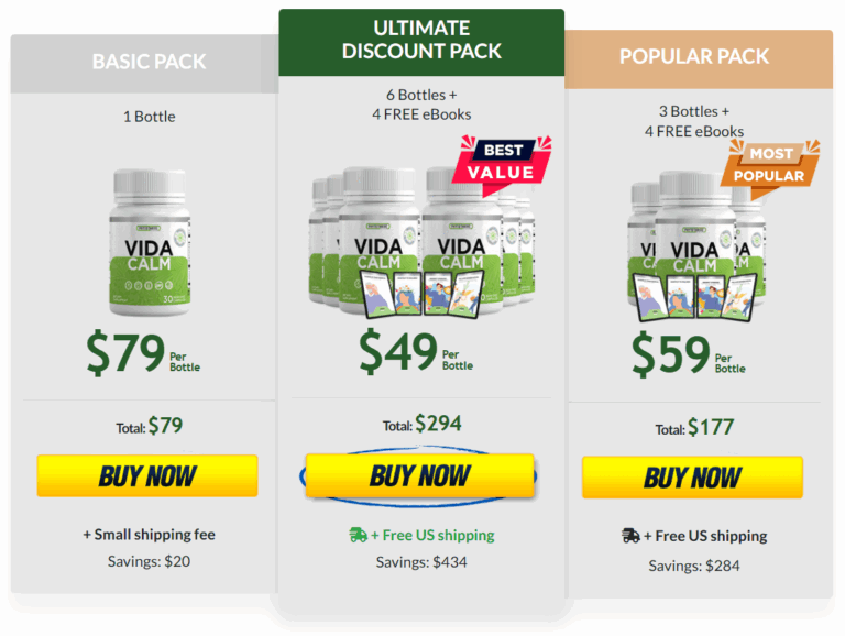 VidaCalm Pricing